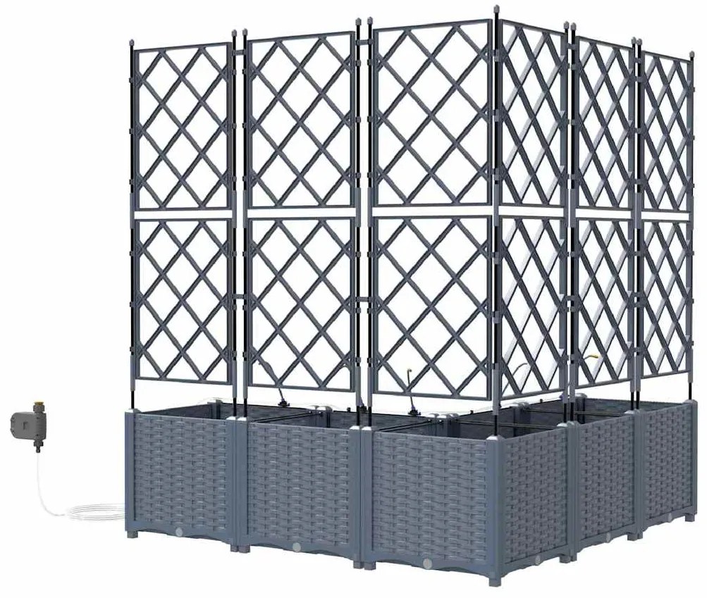 Jardineiras de Jardim 1 pc Cinzento-claro 120 x 120 x 142 cm