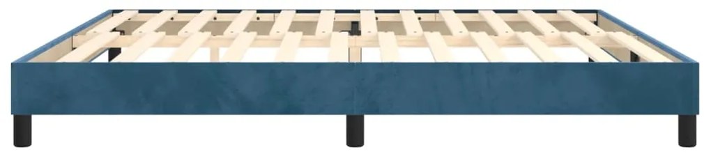 Estrutura de cama sem colchão 200x200 cm veludo azul-escuro