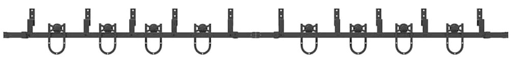 Kit de ferragens para porta deslizante 366 cm aço preto