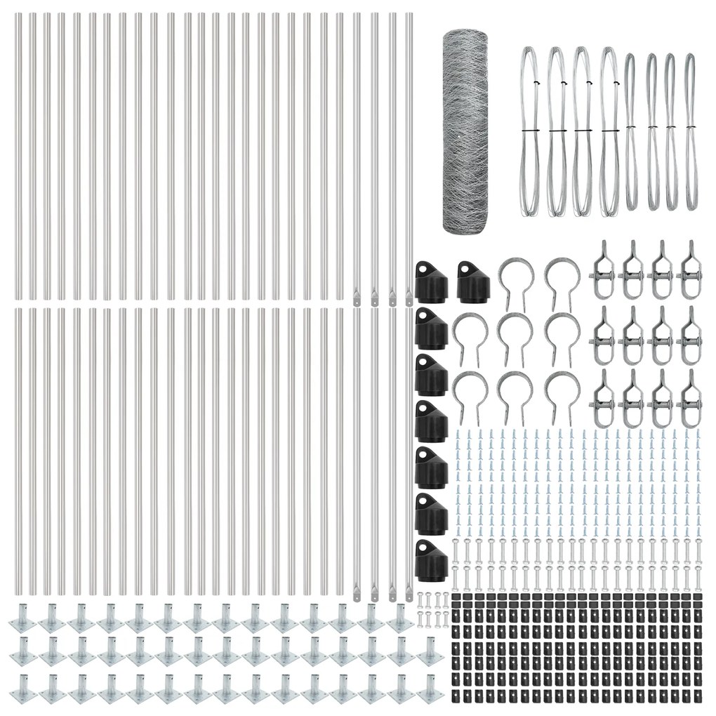 Cerca Hexagonal vidaXL 0,6x100 m de Aço Galvanizado