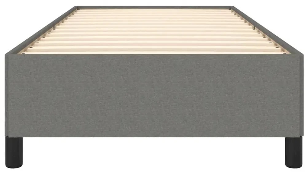 Estrutura de cama sem colchão 80x200 cm tecido cinzento-escuro