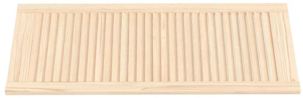 Portas de armário 2 pcs com design de persiana pinho maciço