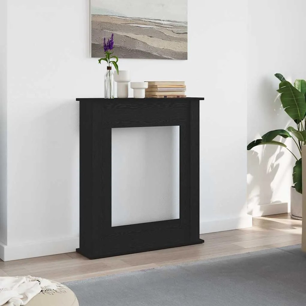vidaXL Cornija lareira 75x20x87,5 cm deriv. madeira carvalho preto