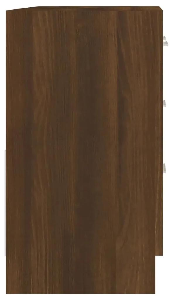 Móvel lavatório 63x30x54cm derivados madeira carvalho castanho