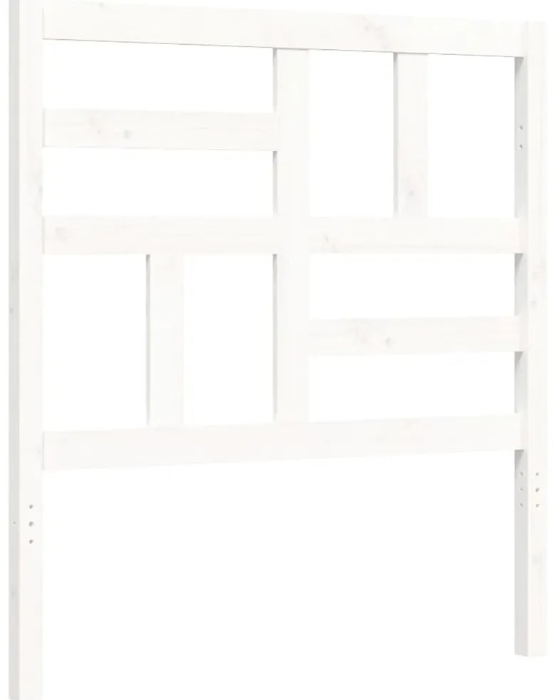 Estrutura de cama com cabeceira 90x200 cm madeira maciça