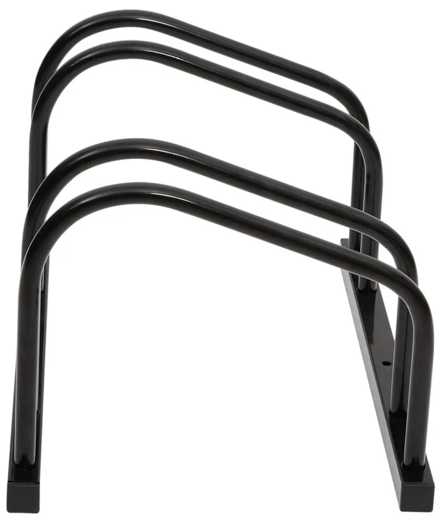 Suporte para 2 bicicletas aço preto