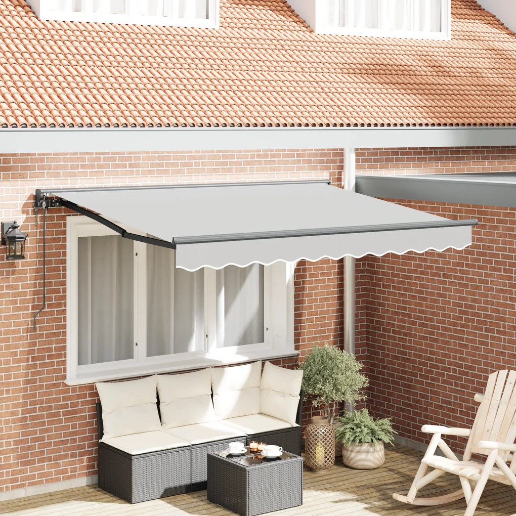 vidaXL Toldo Elétrico Retrátil 3,5x2 cm de Metal