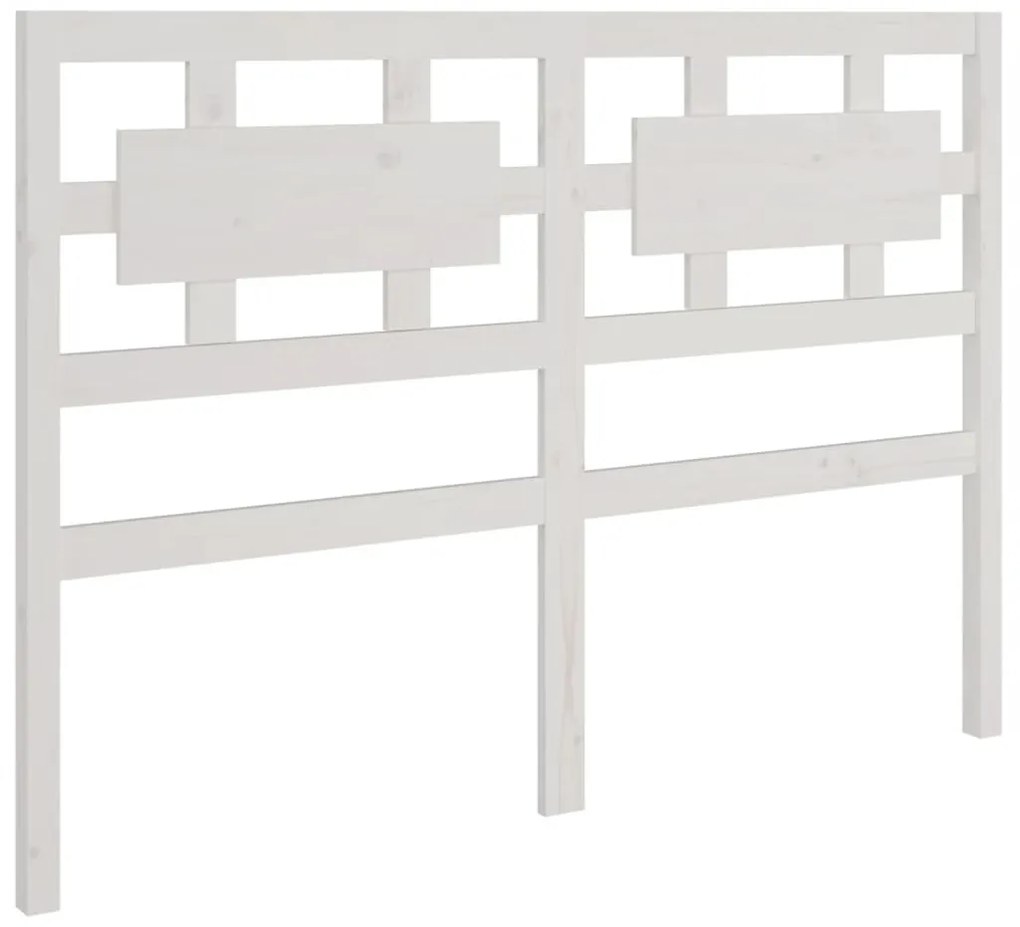 Estrutura de cama dupla 135x190 cm madeira maciça branco