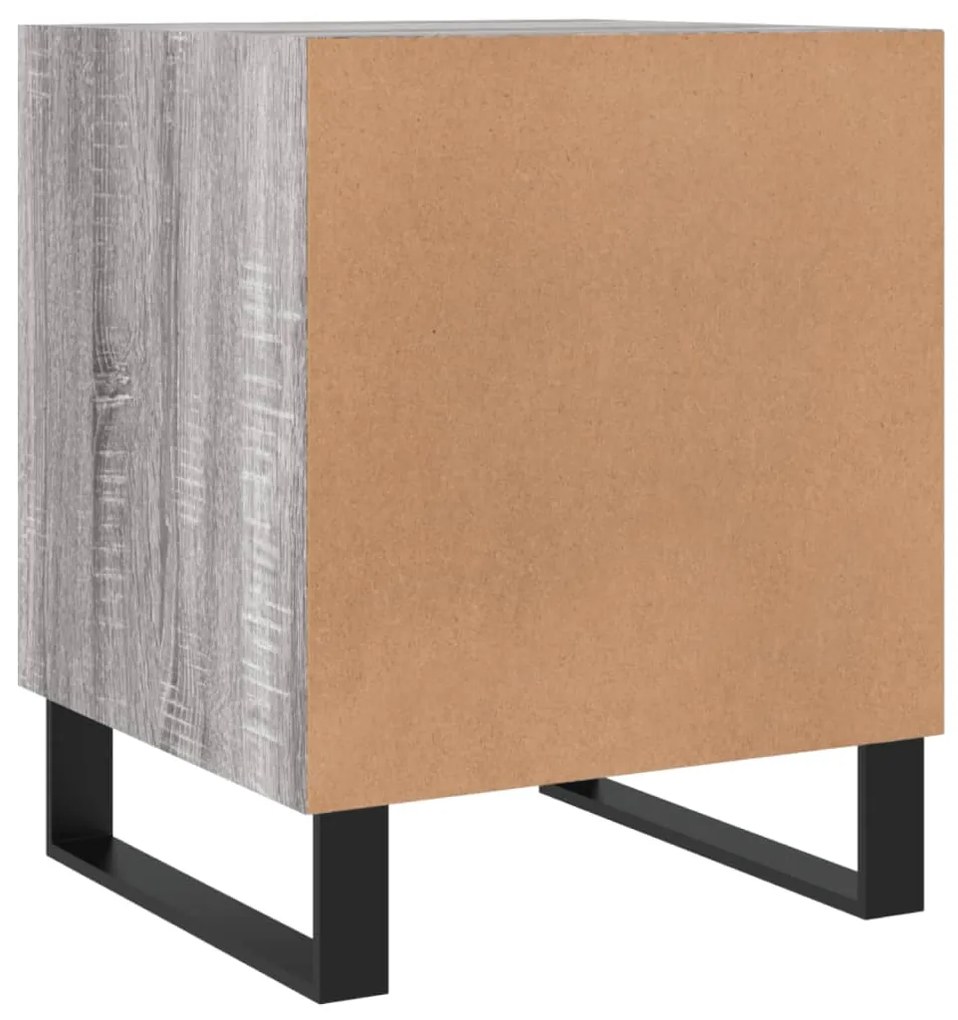 Mesa cabeceira 40x40x50 cm derivados de madeira cinzento sonoma