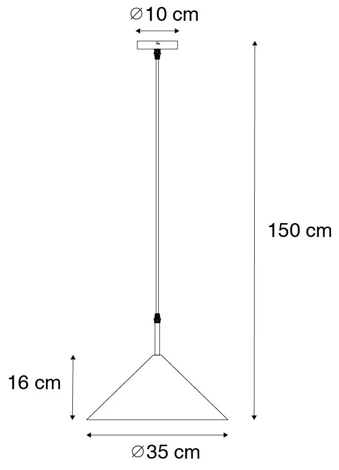 Candeeiro de suspensão design amarelo - Triangolo Design