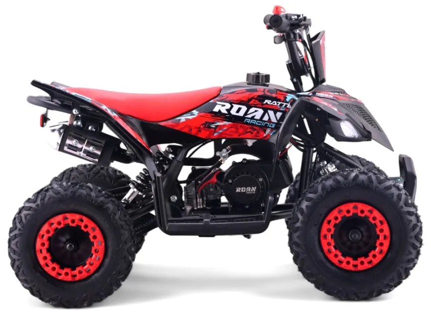 MINI MOTO 4 GASOLINA PARA CRIANÇAS 49cc Roan Ratte R6 4.5cv VERMELHA