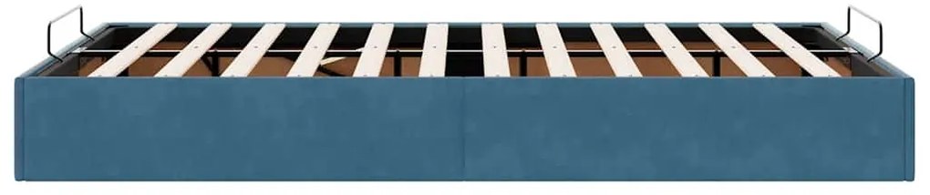 Estrutura de cama otomana sem colchão 120x200 cm azul escuro
