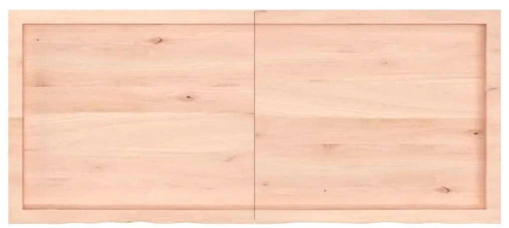 Tampo de mesa 140x60x(2-4) cm carvalho maciço não tratado