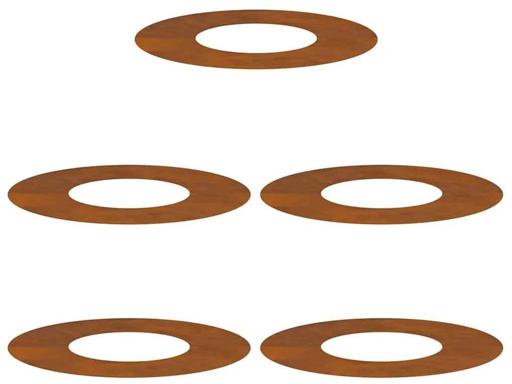 Vaso de Aço Corten Aço corten Grande Empilhável