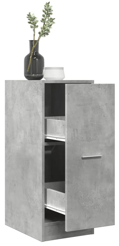 vidaXL Armário boticário 30x41x77,5 cm derivados madeira cinza cimento