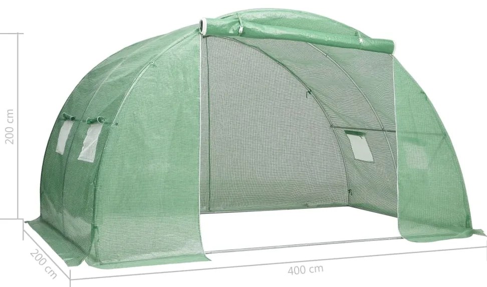 Estufa 8 m² 2x4x2 m
