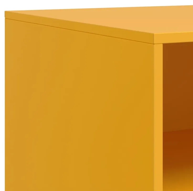 Móveis de TV 2 pcs 67x39x44 cm aço amarelo mostarda