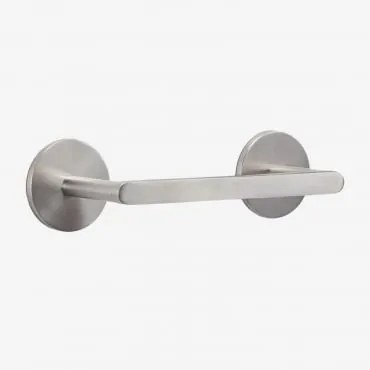 Porta-rolos Adesivo Para Casa De Banho Em Aço Inoxidável Caldrumi Cinzento Escovado - Sklum