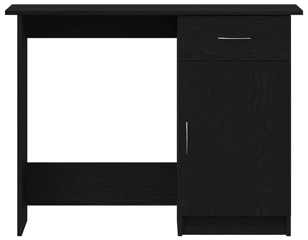 Escrivaninha vidaXL Preta em Carvalho 100x50x76 cm em Madeira de Engen