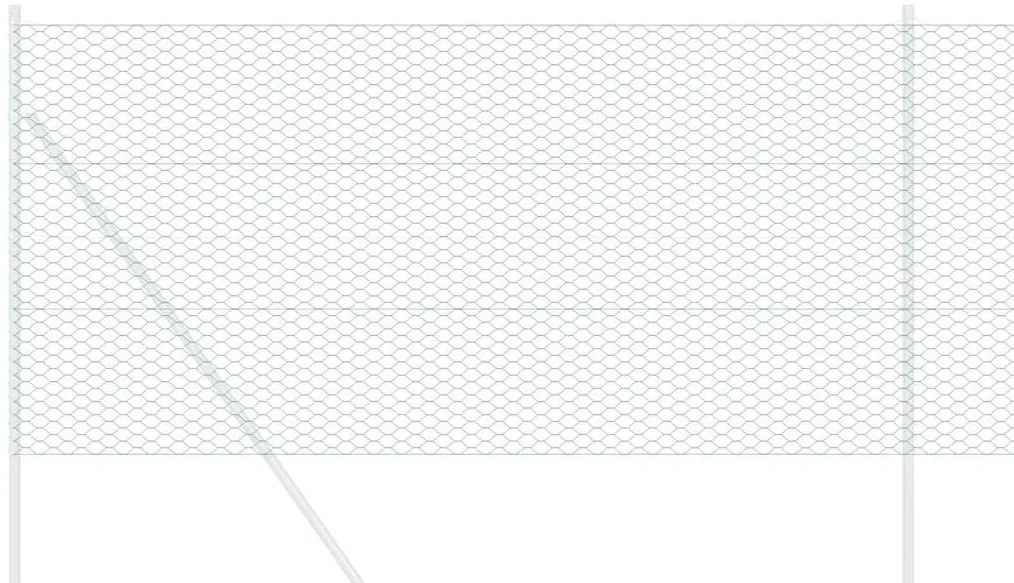 Cerca Hexagonal Cinza Verde 1 x 50 m Aço