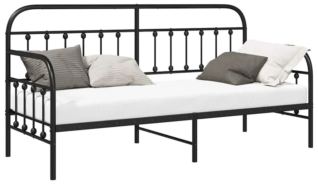 Estrutura de Cama Dia Preto 80x200 cm Aço