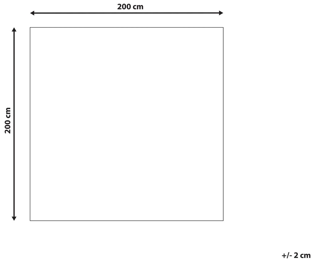 Tapete de lã azul e branca 200 x 200 cm AHMETLI Beliani