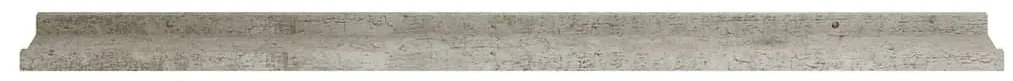 Prateleiras de parede 2 pcs 100x9x3 cm cinzento cimento