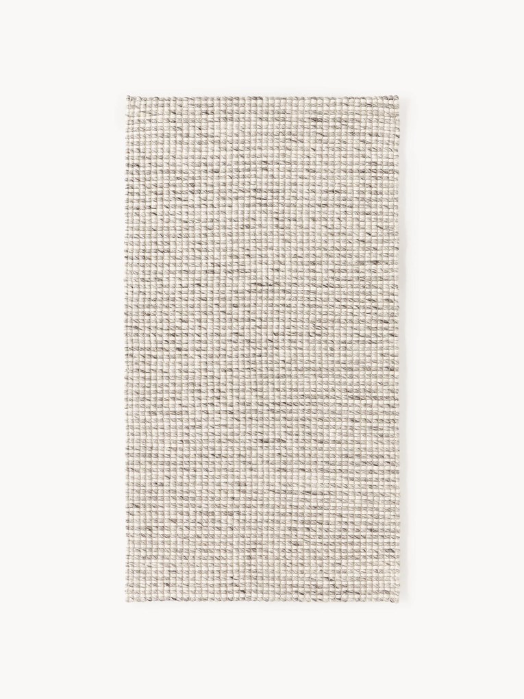 Tapete de lã artesanal de pelo curto Rumi