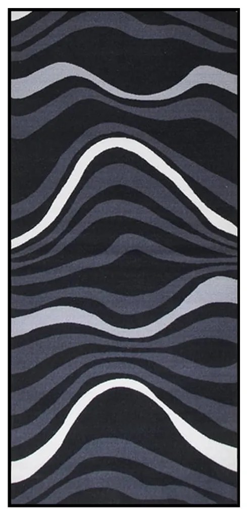 vidaXL Tapete/passadeira 80x200 cm preto