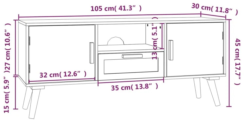 Móvel de TV Dreams em Vime - Branco - Design Cannage