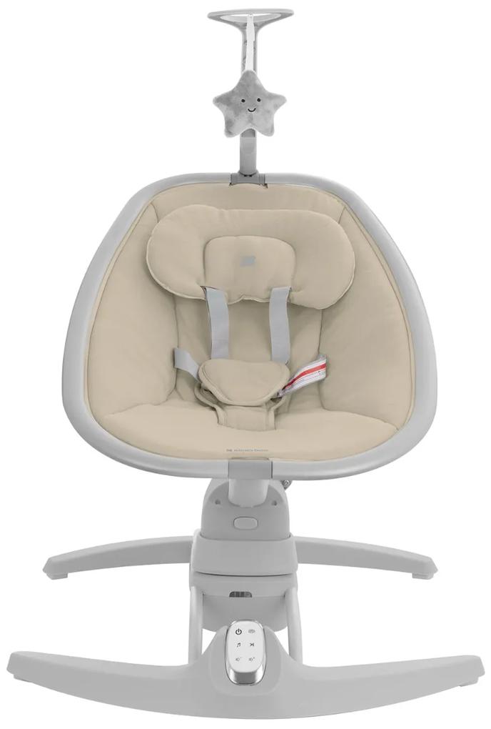 Cadeira baloiço para bebé eléctrico de lado a lado Spinny Bege