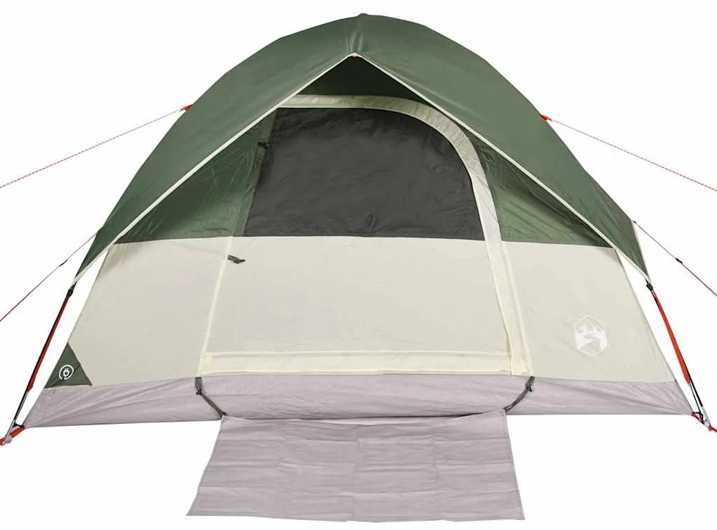 Tenda familiar em cúpula para 6 pessoas impermeável verde