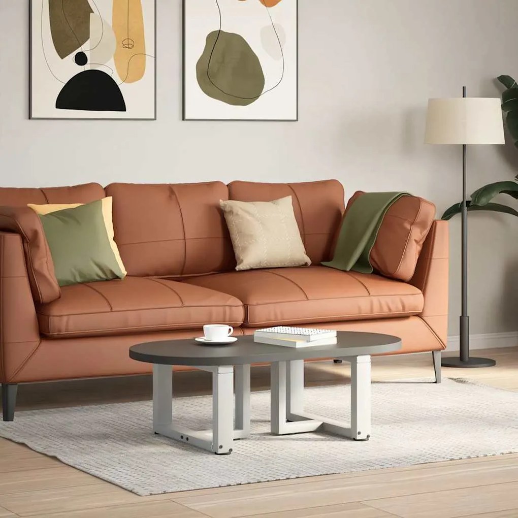 Pés para mesa de centro em forma de T, 2 peças, branco, 50x25x(30-31)