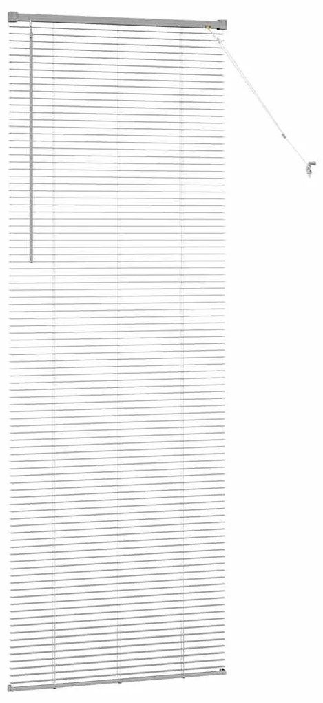 Persiana de Janela com cortinas Outros Manual Prata 80 x 220 cm Alumín