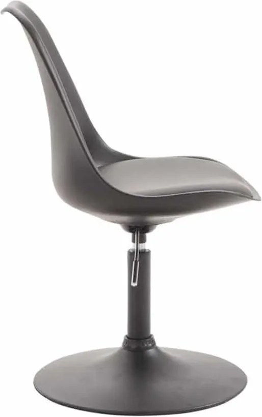 Conjunto de 4 cadeiras de sala de jantar Maverick em plástico com estrutura preta 76-81 x 48 x 57 cm Preto