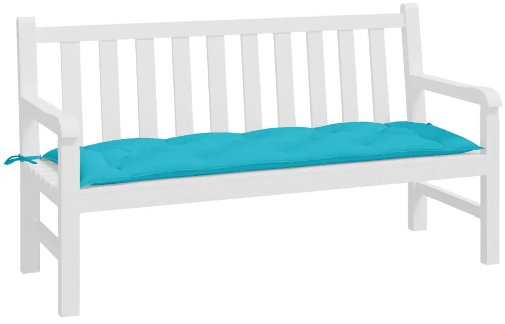 Almofadão p/ banco de jardim 150x50x7 cm tecido oxford turquesa