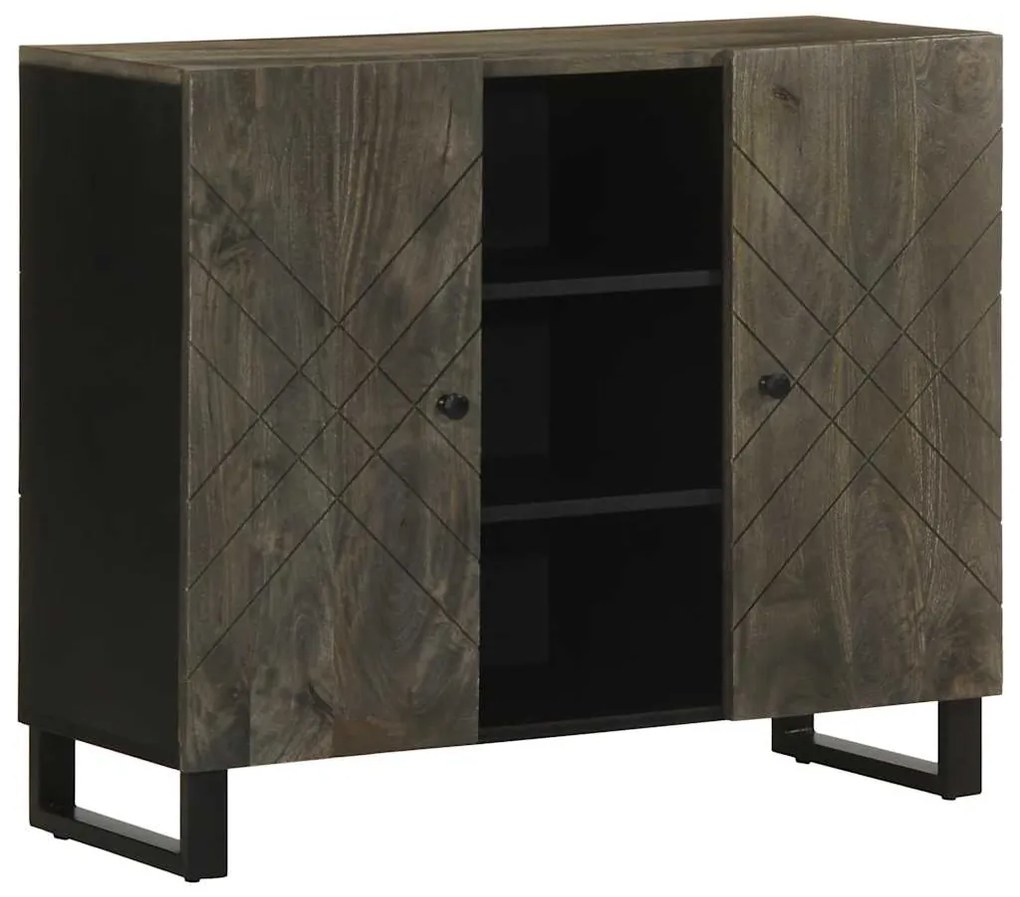 Aparador 90x33x75 cm madeira maciça manga preto
