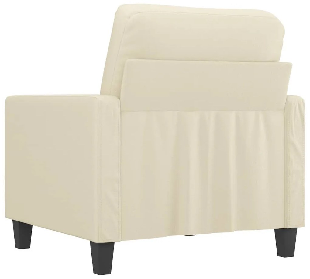 Poltrona 60 cm couro artificial creme