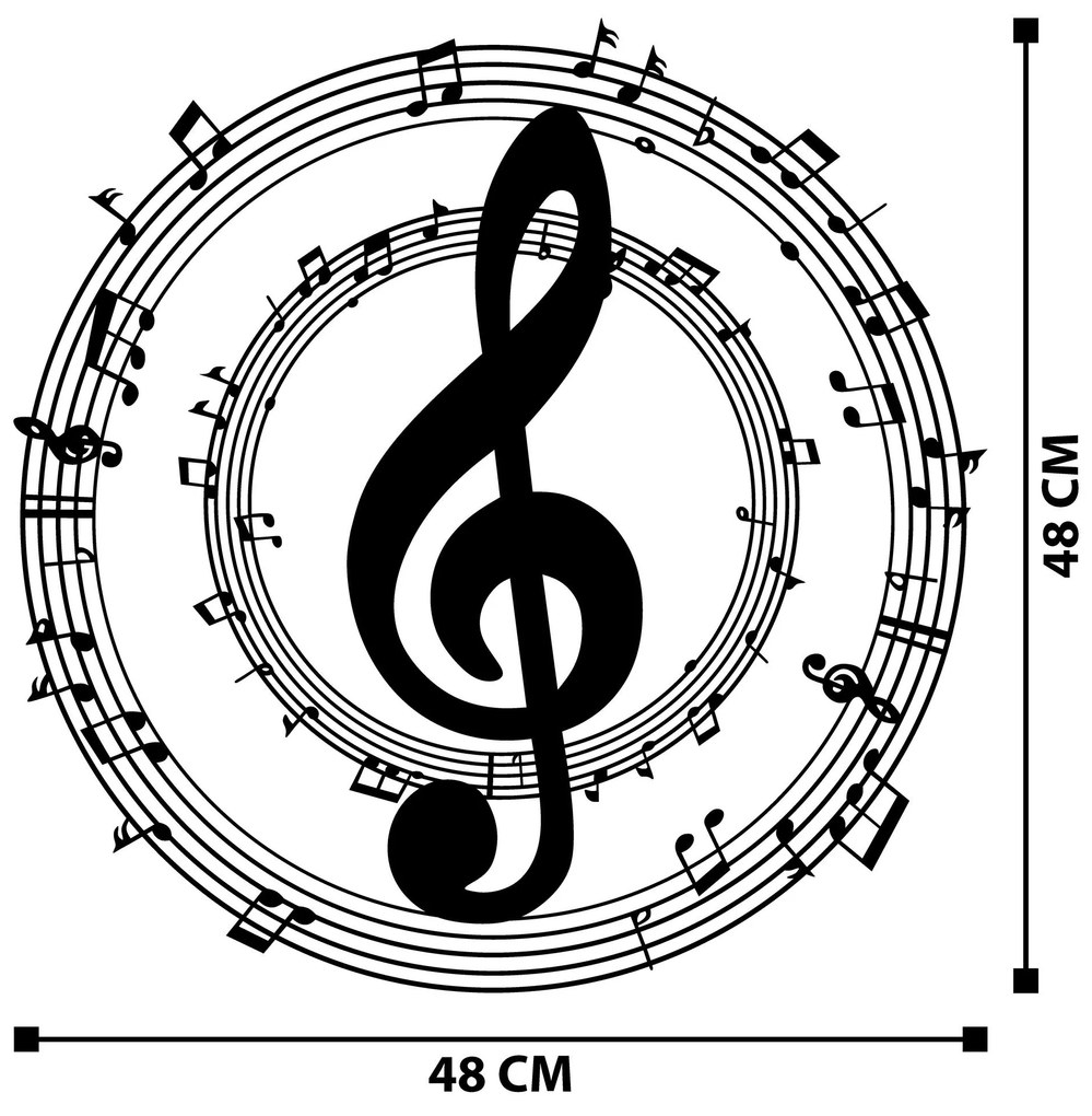 Acessório Decorativo de Parede Arrakis – Preto – 48 x 48 cm