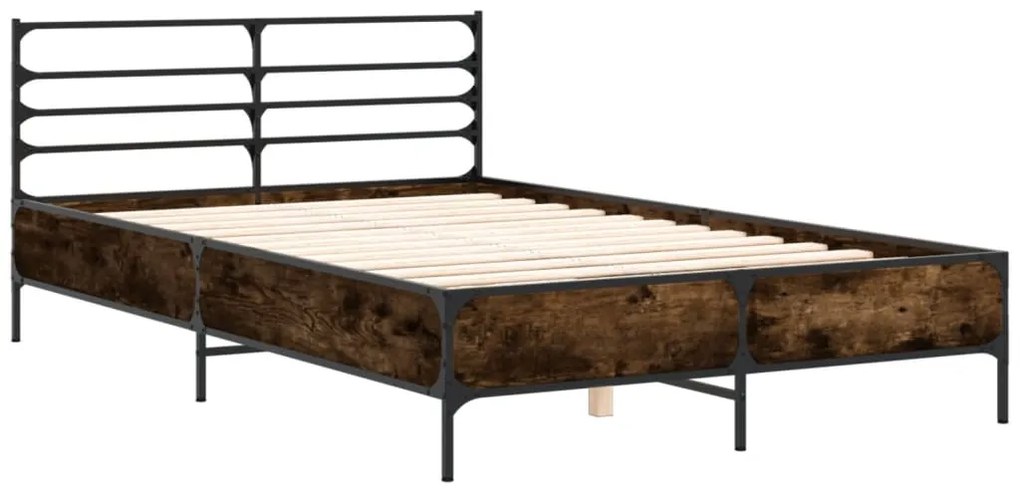 Estrutura de cama 140x200 cm derivados madeira/metal