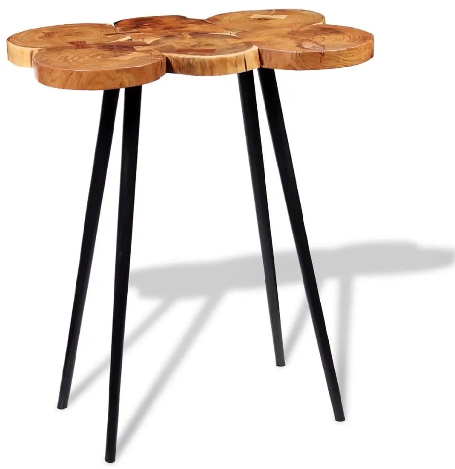 vidaXL Mesa de bar em troncos, madeira de acácia maciça 90x60x110 cm