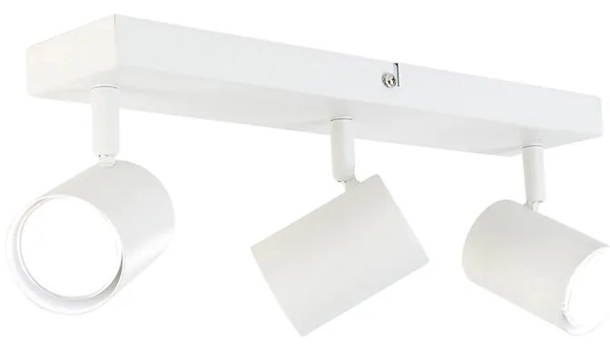 LED Candeeiro de teto inteligente branco retangular com 3 GU10 Wi-Fi - Jeana Moderno