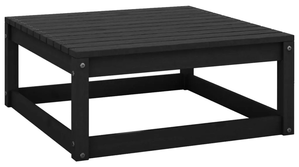 3 pcs conjunto longue de jardim c/ almofadões pinho maciço