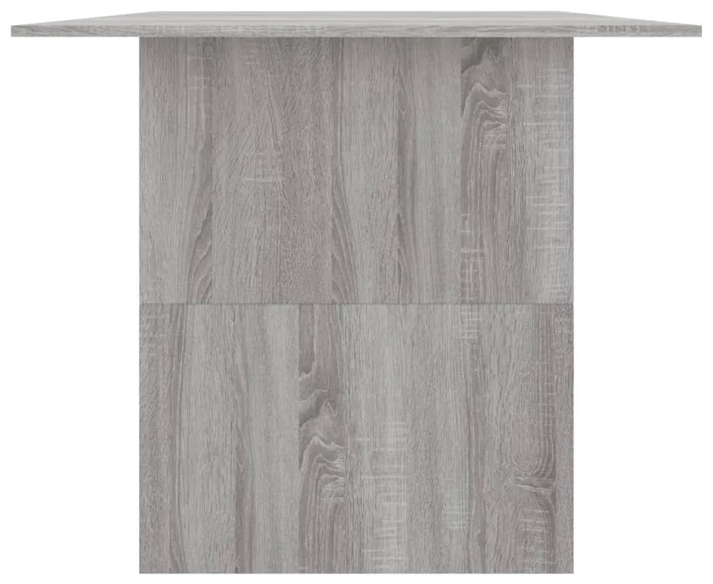 Mesa de jantar 180x90x76 cm derivados de madeira cinza sonoma
