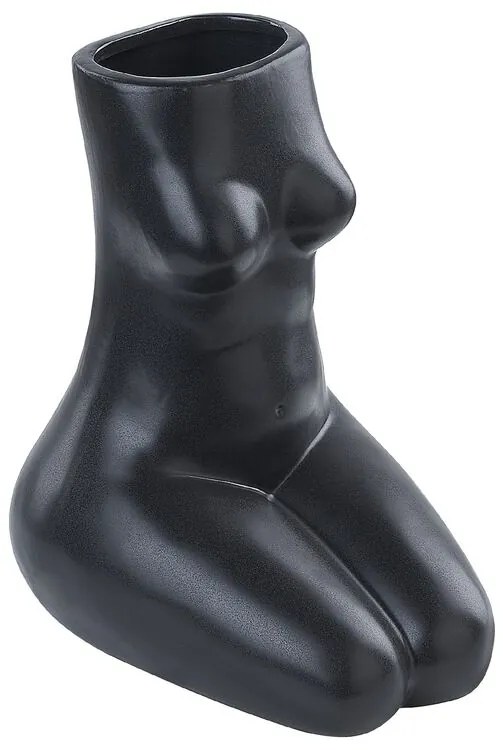 Porcelana Jarro de flores 22 Preto PYRGOS Beliani