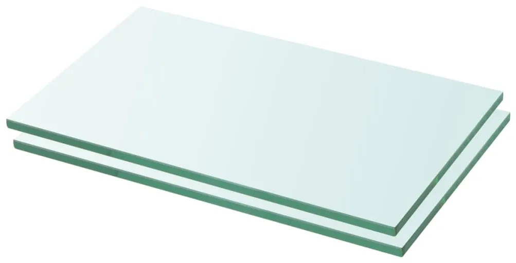 Prateleiras 2 pcs 30x12 cm vidro transparente