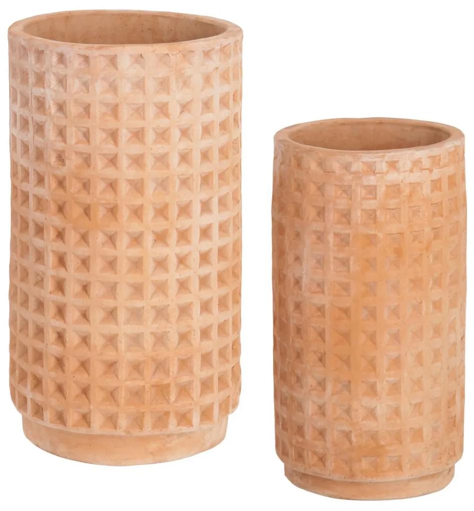 Kave Home - Set Celi de 2 vasos de terracota Ø 34 cm / Ø 25 cm