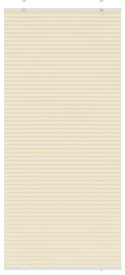 vidaXL Creme Plissada Cega 100x200 cm Largura Tecido 99,4 cm Poliéster