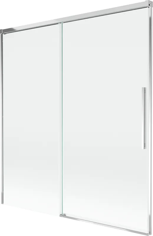 Mexen Rox divisória de banho de 2 painéis deslizantes 150 x 150 cm, transparente, cromado - 8C9-150-001-01-00