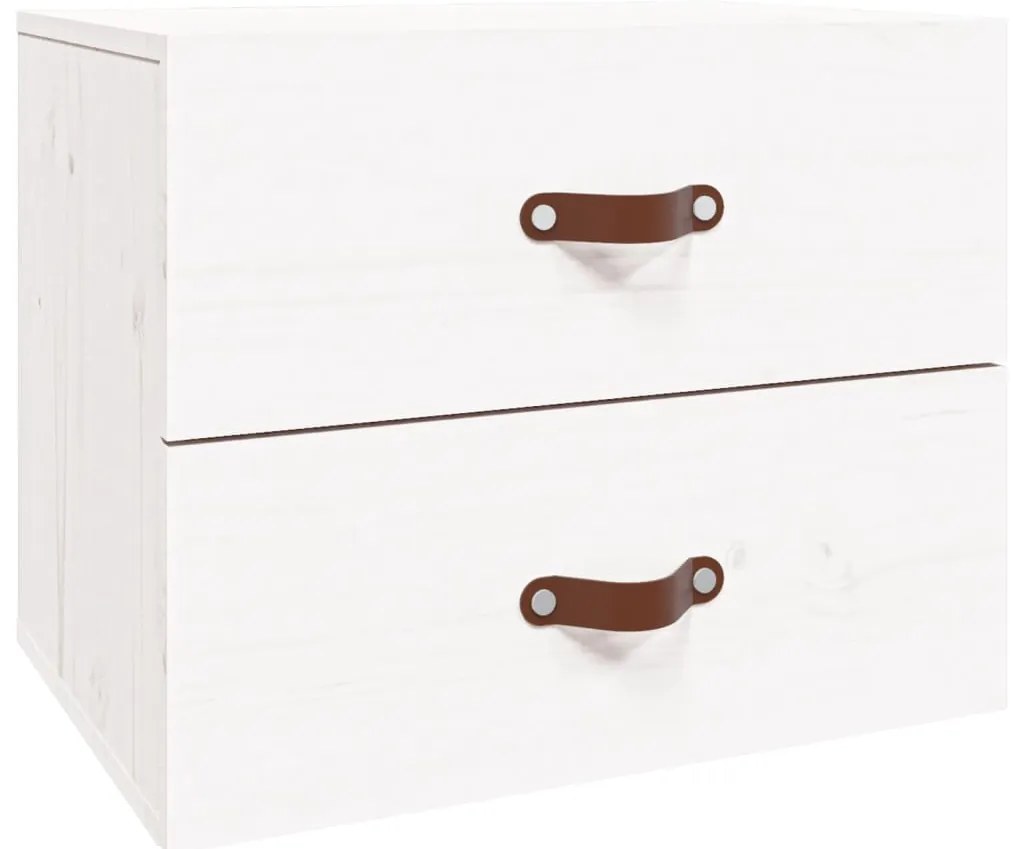 Mesas de cabeceira de parede 2 pcs 50x36x40 cm branco